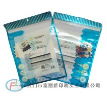 Three-side-seal zipper bags